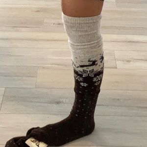 Organic 100% Sheep Wool Soft high thigh socks